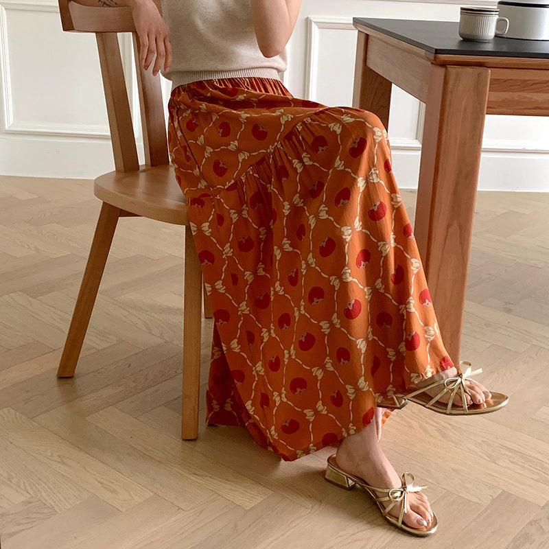 Robe de maison élégante en soie et coton à fleurs pour femmes