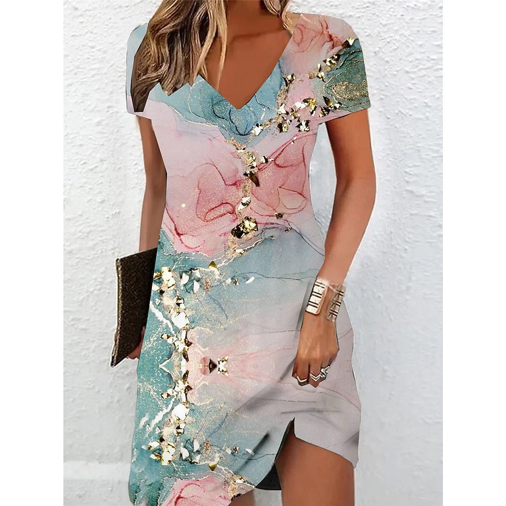 Women's T-shirt Dress Floral Print