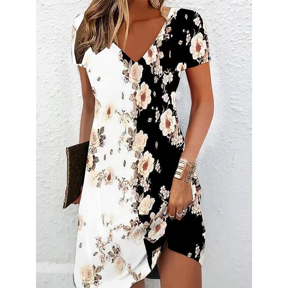 Women's T-shirt Dress Floral Print