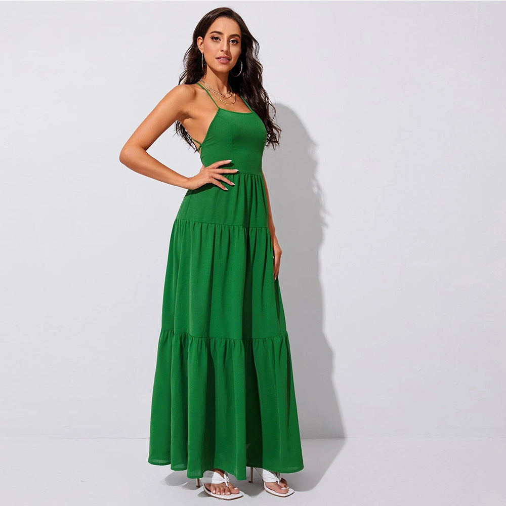 Vestido veraniego para mujer, ropa nueva, vestido de fiesta con cintura ajustada y Espalda descubierta, vestido elegante