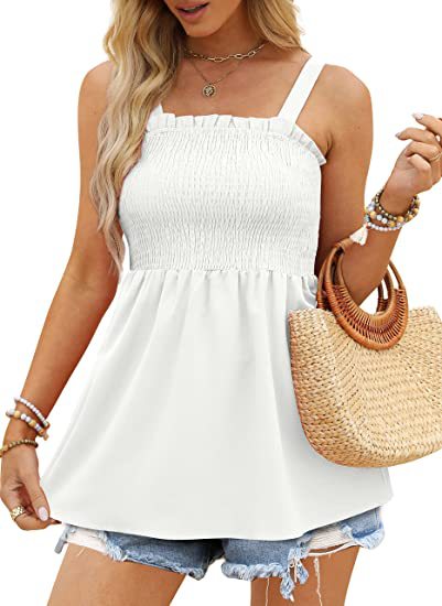 Top camisola de verano con volantes y volantes