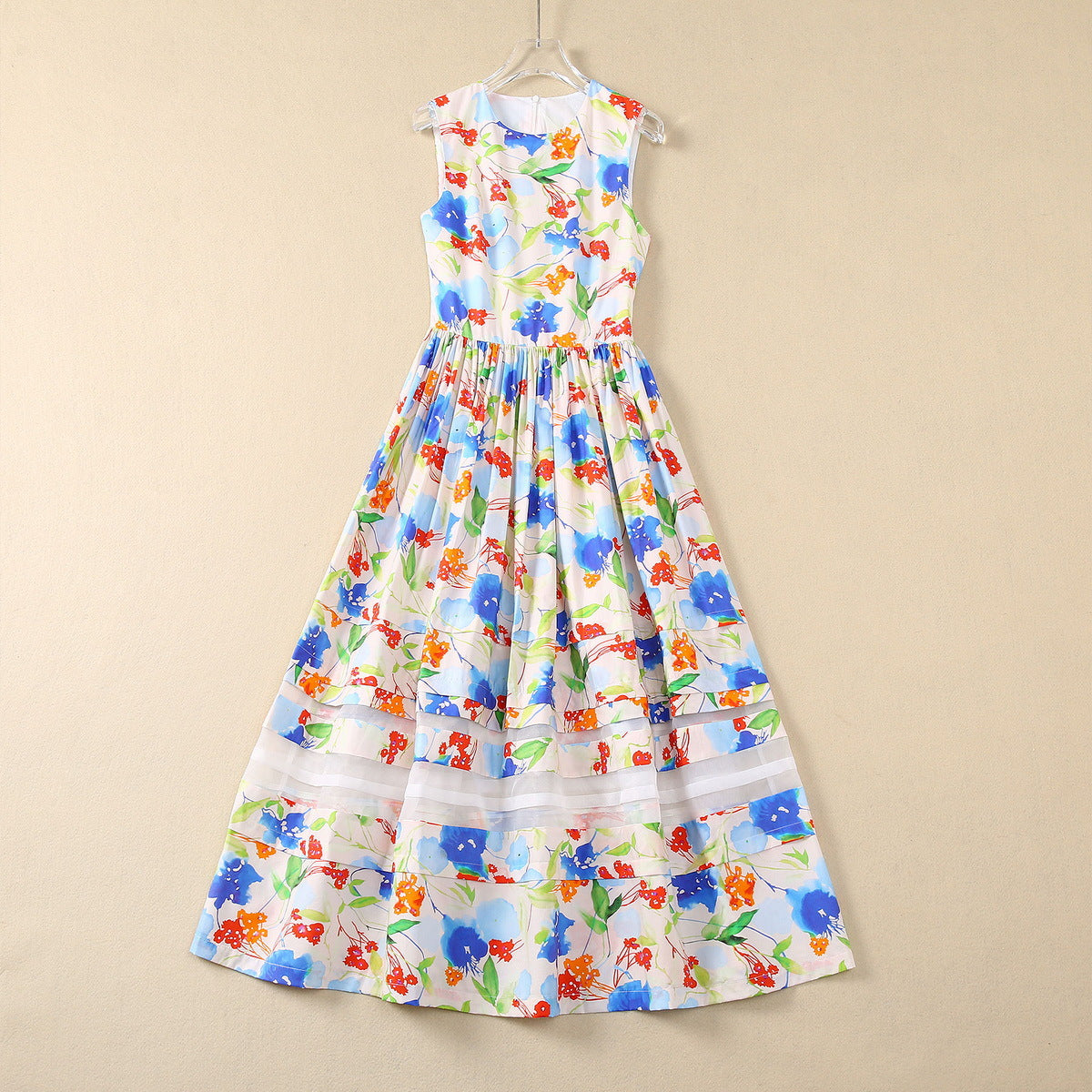 Vitality Holiday Swing Pure Cotton Floral Print Dress