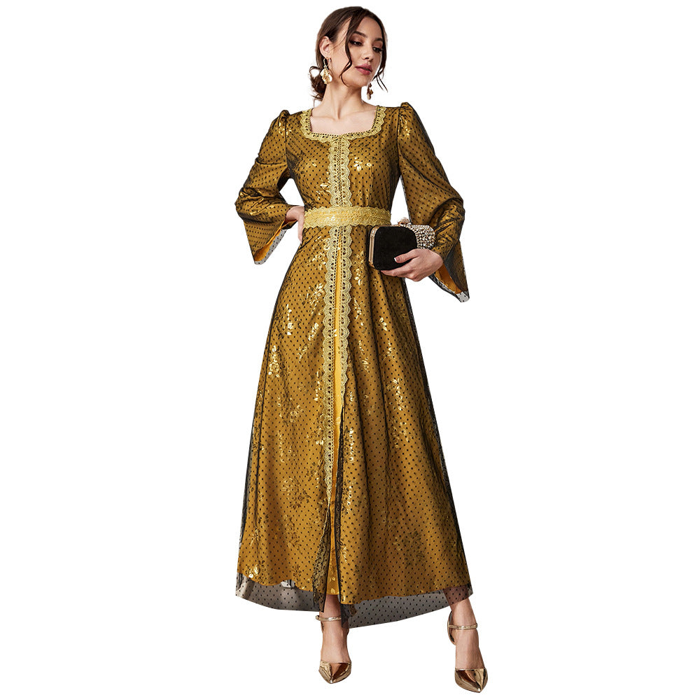 Robe en maille automne hiver Dubaï musulmane femmes musulmanes portent