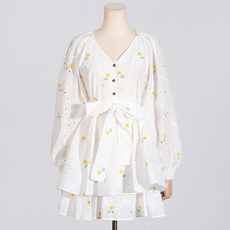 Robe d'été courte à la mode pour femmes, vêtements de vacances en bord de mer, robe imprimée à haute sensation