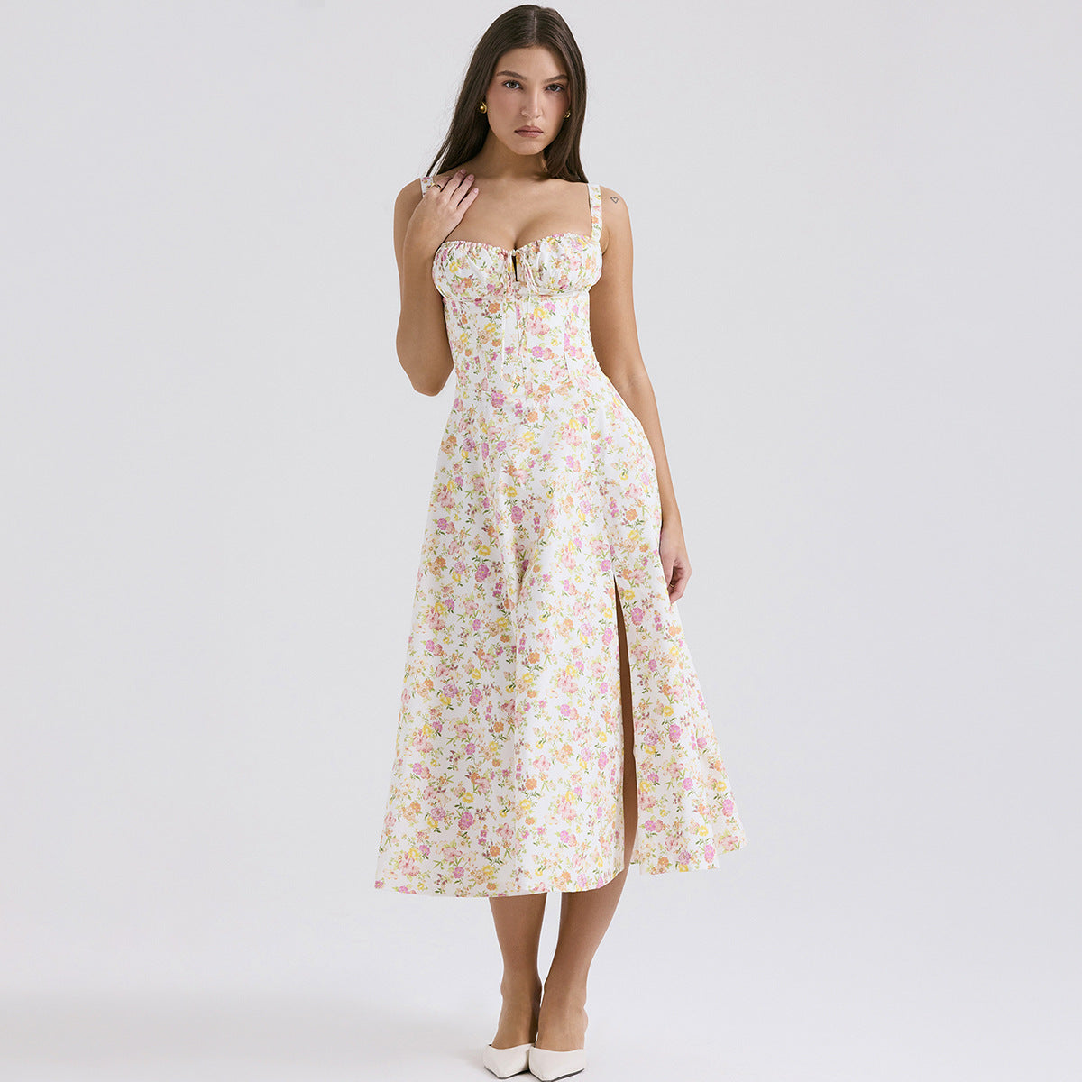 Fashion Floral Skirt Vacation Style Sling Dress