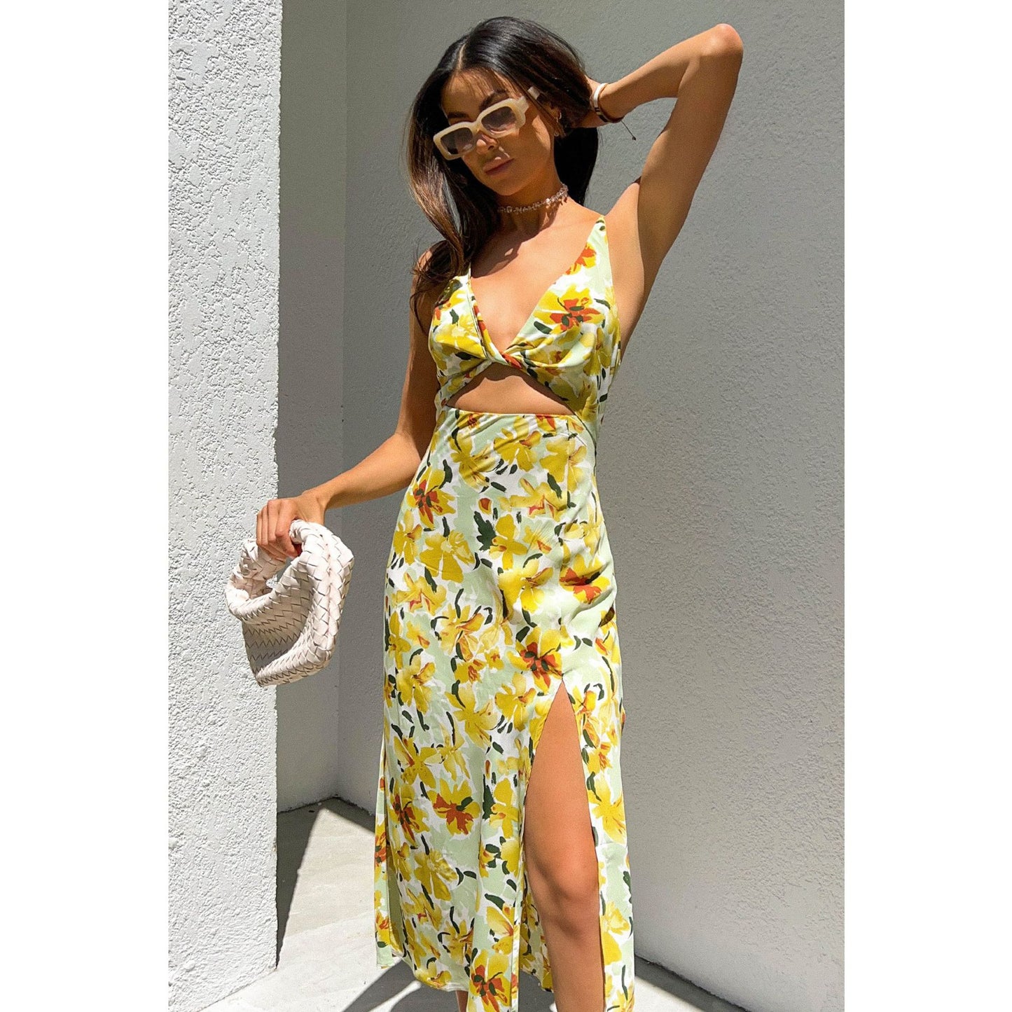 Robe florale à bretelles sexy, tenue décontractée, dos nu, pour vacances, printemps été