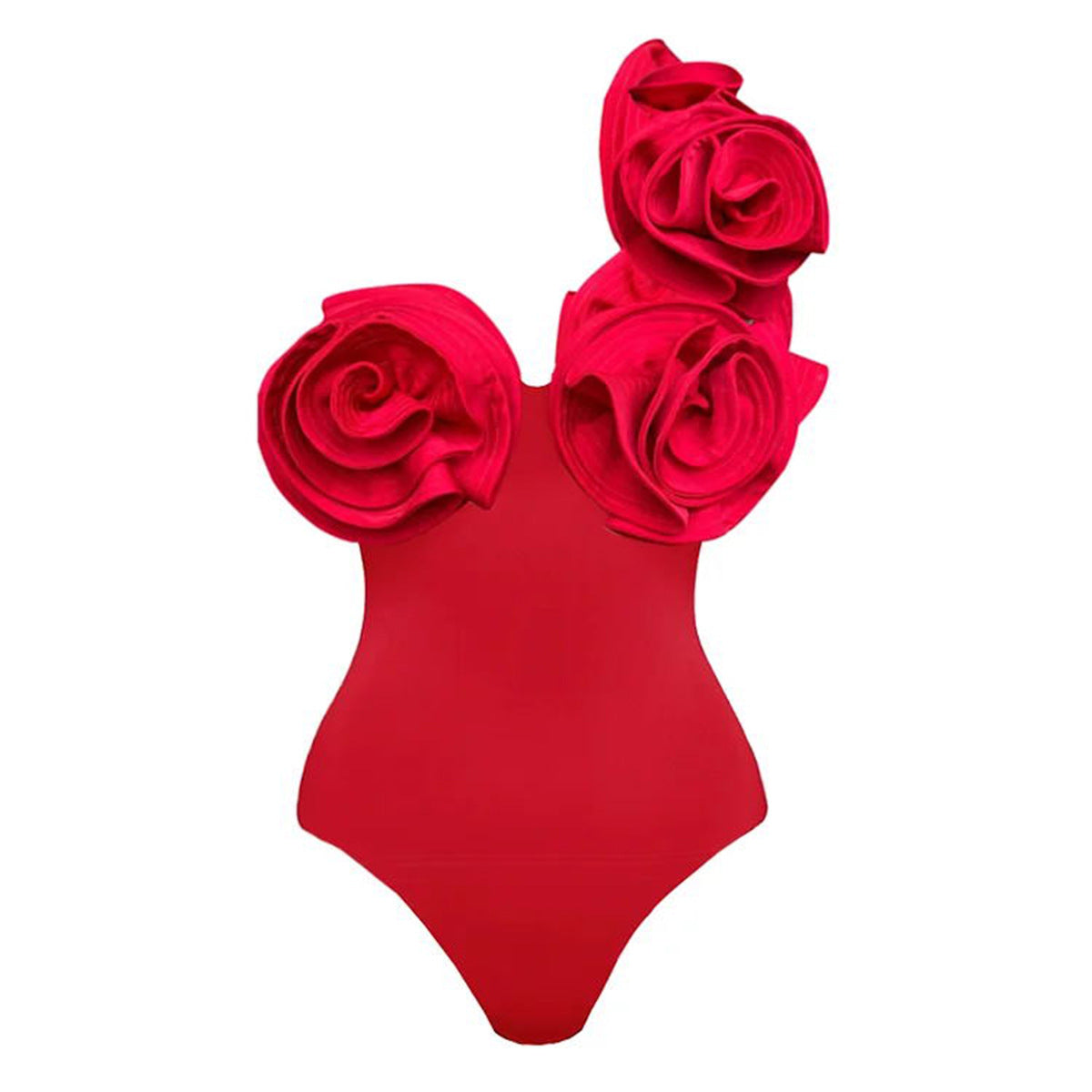 Maillot de bain une pièce de couleur unie pour femme, jupe courte, ensemble deux pièces, grand maillot de bain à fleurs