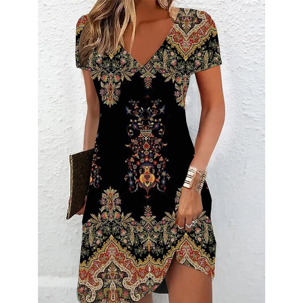 Women's T-shirt Dress Floral Print