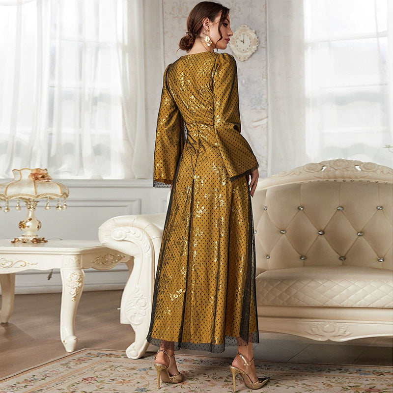 Robe en maille automne hiver Dubaï musulmane femmes musulmanes portent