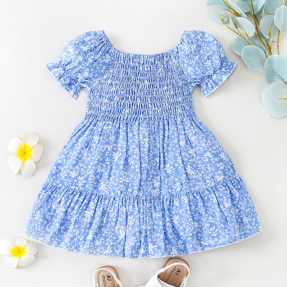 Robe à coutures florales pour fille