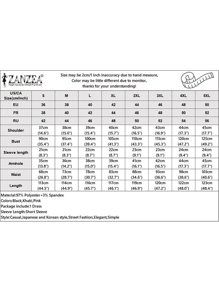 ZANZEA Femmes Élégant Robe Longue Robe De Soirée 2023 D'été À Manches Courtes Décontracté Mince Hanche Midi Robe Boutons Couleur Unie Robes