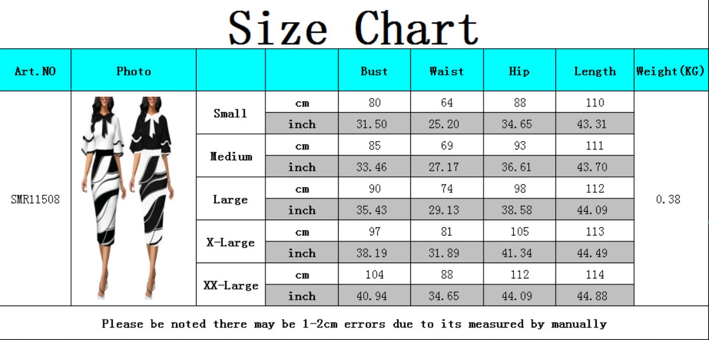 Bodycon Print Dresses for Women 2024 Black and White Ruffle Sleeve Midi Robes Bowtie Package Hip Elegant slim fit Autumn Vestido