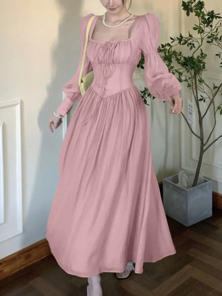 Robe de soirée mi-longue pour femmes, élégante, décontractée, Vintage, ligne a, anniversaire, une pièce, Chic, nouvelle collection automne