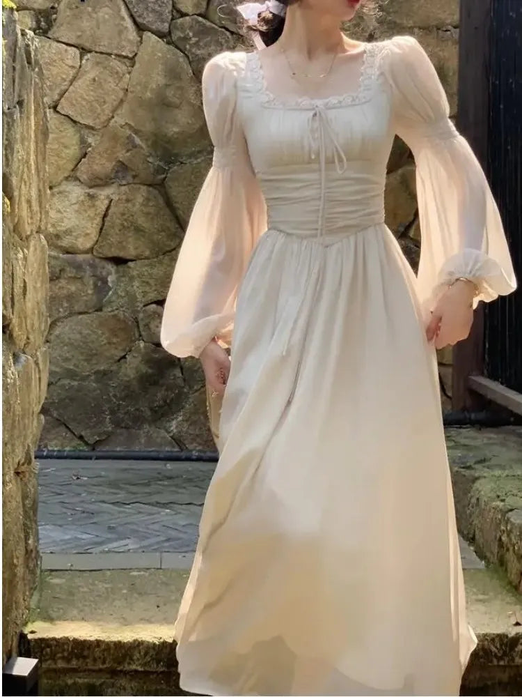 Robe de soirée mi-longue pour femmes, mode élégante, décontractée, Vintage, ligne a, couleur unie, Chic, bal de promo, mariage, vêtements féminins, printemps été