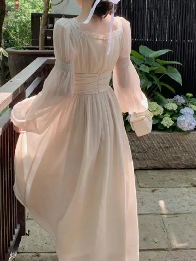 Robe de soirée mi-longue pour femmes, mode élégante, décontractée, Vintage, ligne a, couleur unie, Chic, bal de promo, mariage, vêtements féminins, printemps été