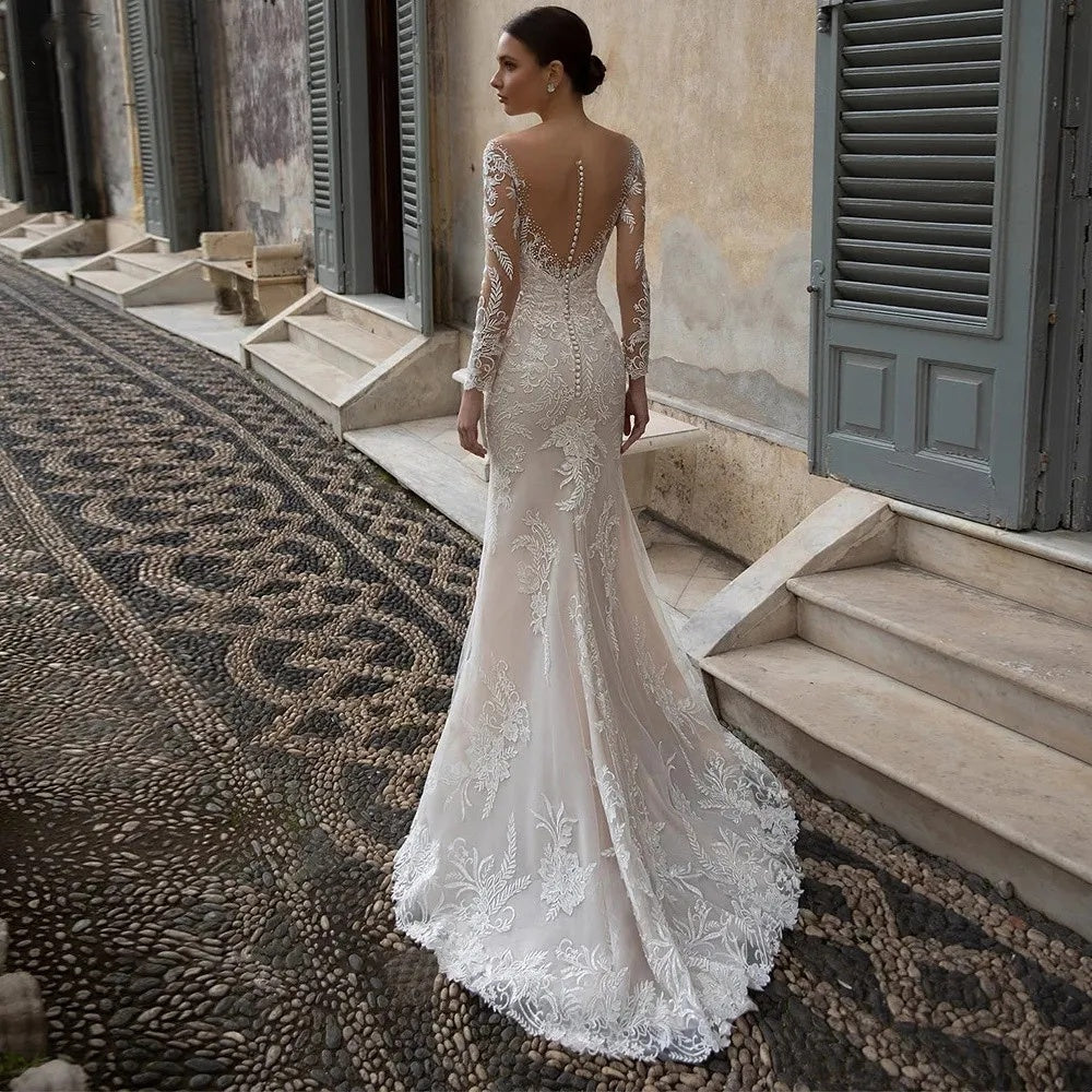 Robe de soirée en dentelle Palace Tail pour femmes