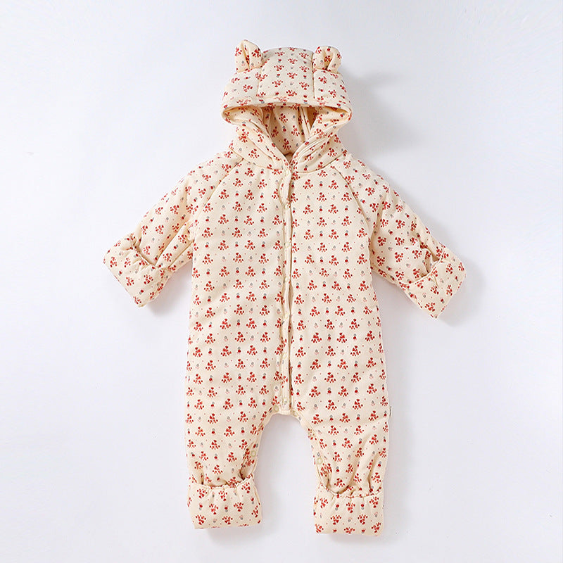 Thickened Warm Children's Romper In Winter