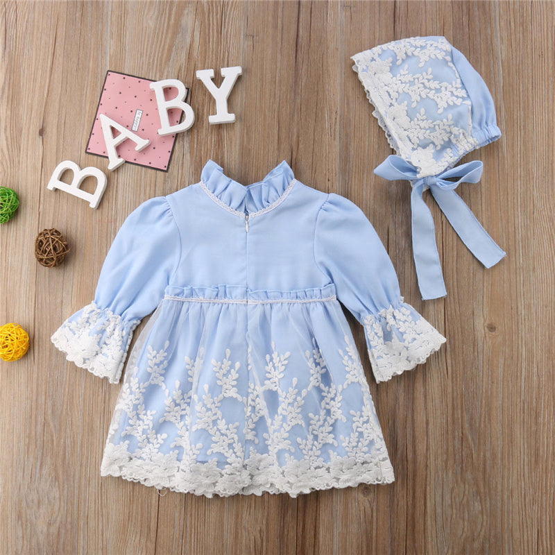 Robe fille florale vêtements pour enfants dentelle été