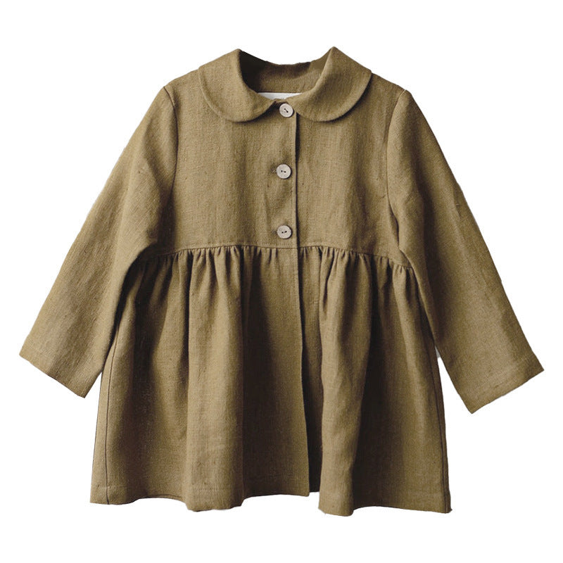 Un long trench-coat pour bébé fille