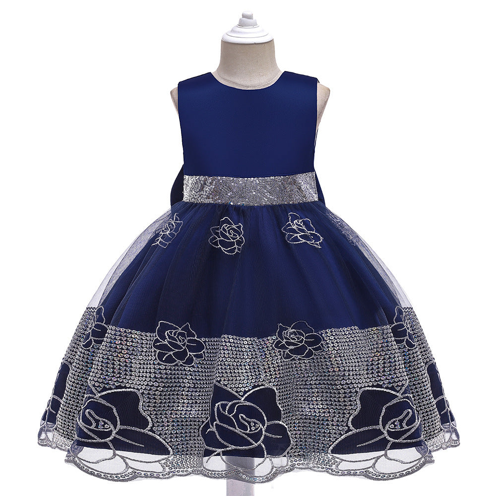 Forged Cloth Children's Dress Skirt School Piano Performance