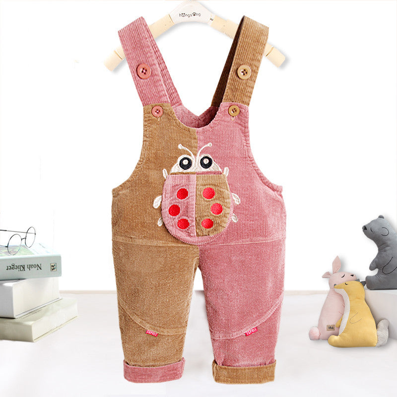 Thicken Plus Velvet Children's Overalls