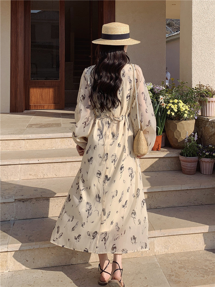 Vestido floral con personalidad de moda para mujer