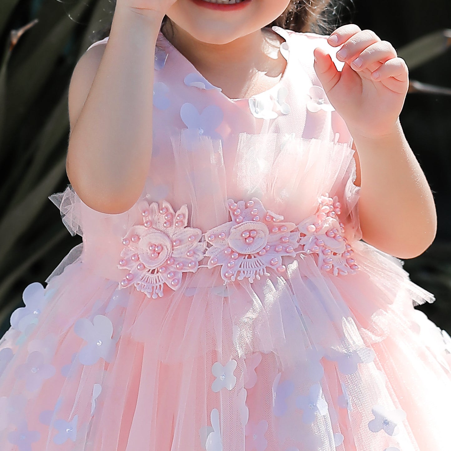 Children's Three-dimensional Flower Puffy Dress