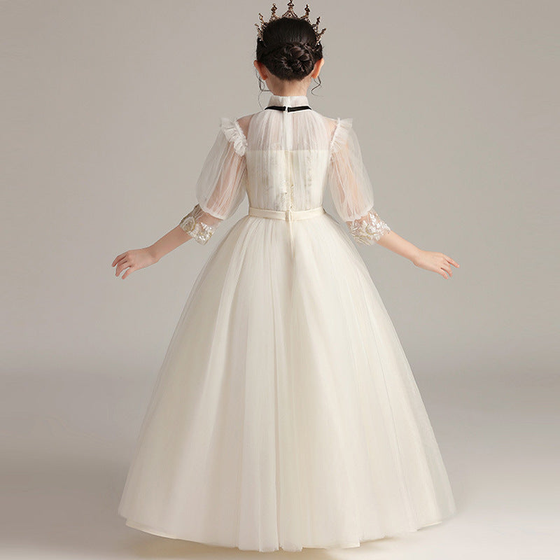 Robe de soirée de mariage en dentelle pour enfants