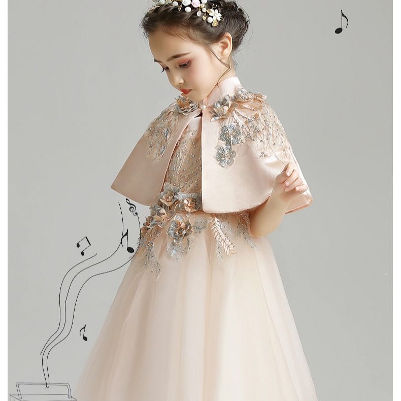 Robe de spectacle de piano pour enfants, robe de soirée d'hôte