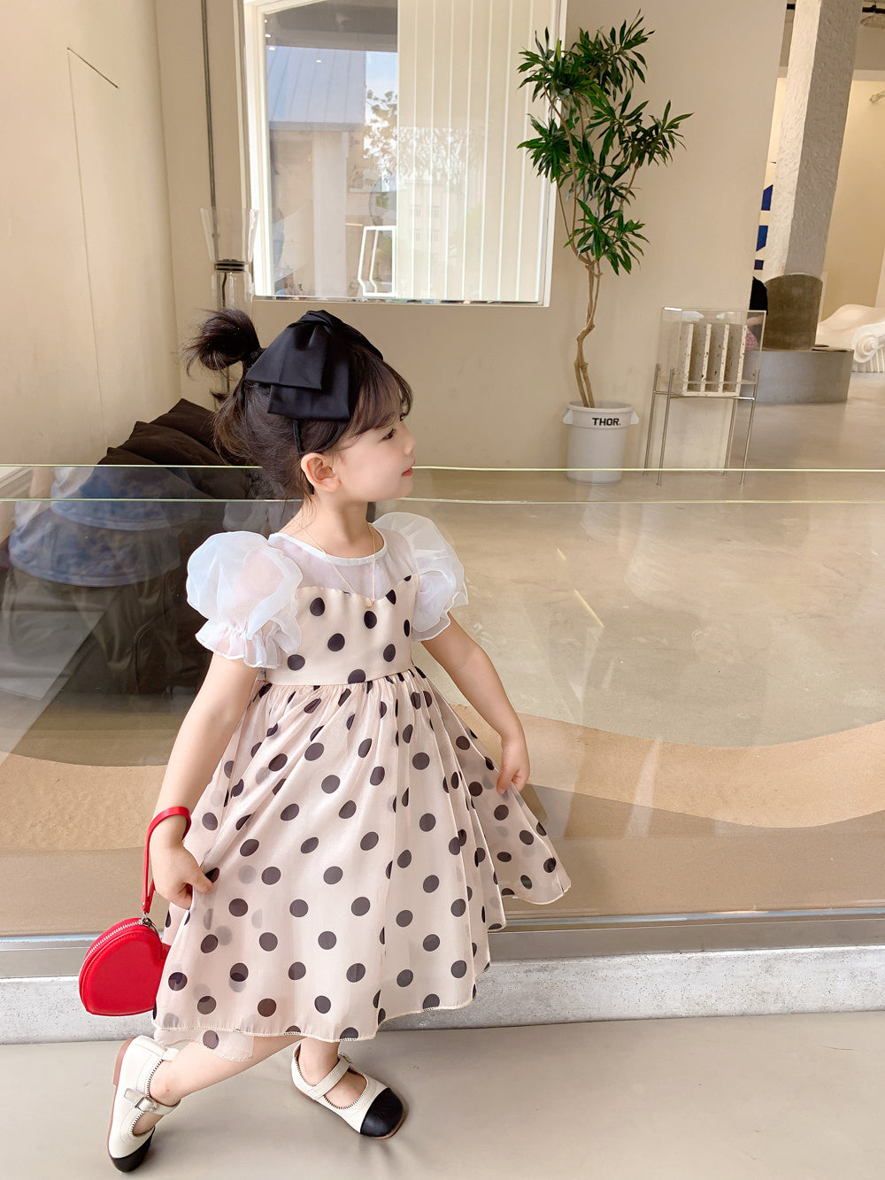 Children's Baby Polka Dot Bow Dress