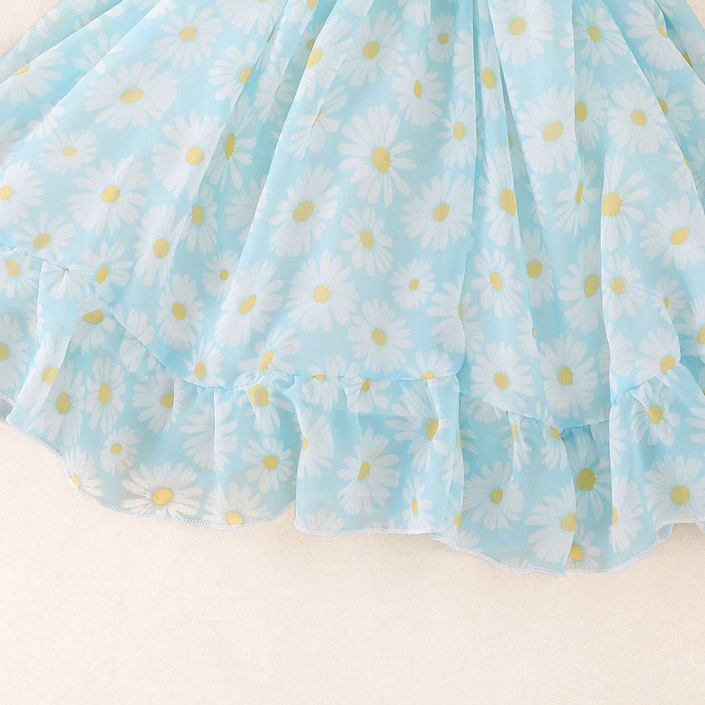 Robe de princesse à bretelles florales pour fille d'été