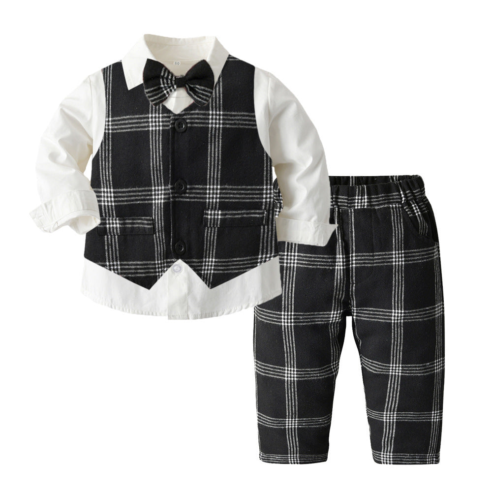 Boys Autumn Clothing Children's Suit Three-piece Set