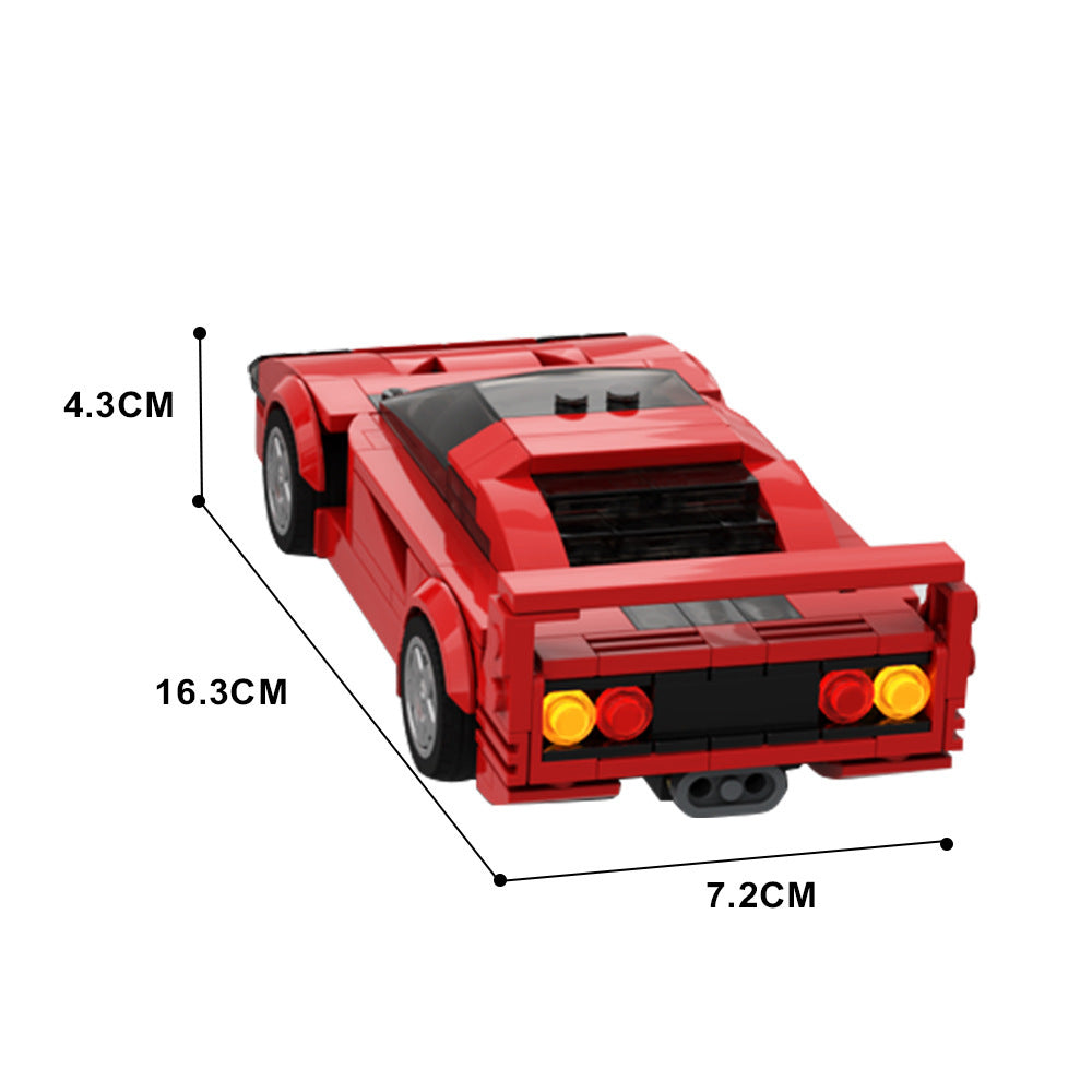 Ferrari F40 Super voiture de sport modèle MOC-104559 petites particules compatibles assemblage de blocs de construction