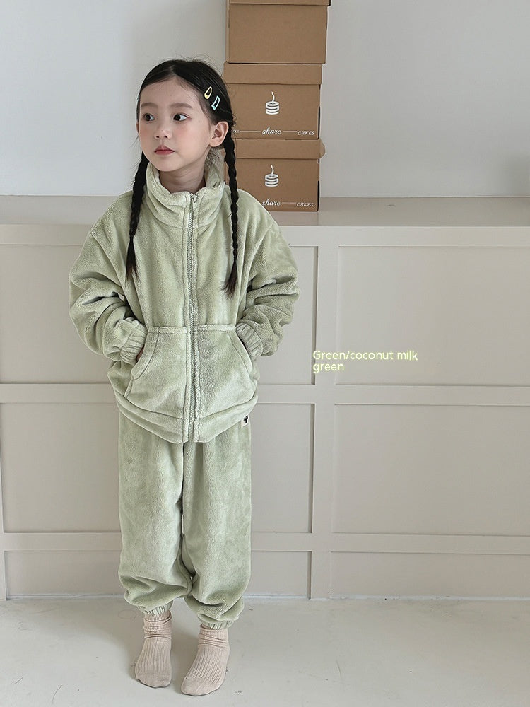 Boys And Girls Home Wear Pajamas Set