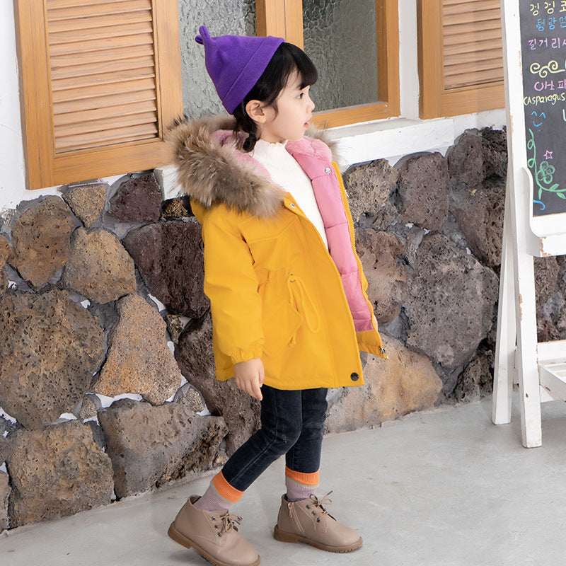 Veste d'hiver en coton rembourrée pour enfants, manteau épais en coton rembourré