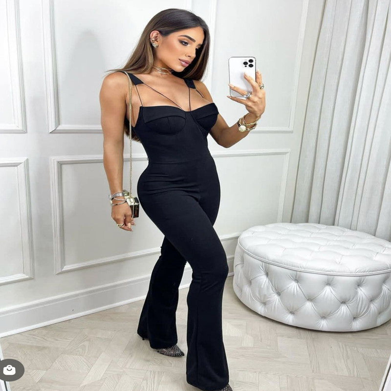 Bandage Jumpsuit Backless High Street Jumpsuit