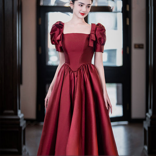 Robe de soirée de banquet de luxe légère de fiançailles pour femmes