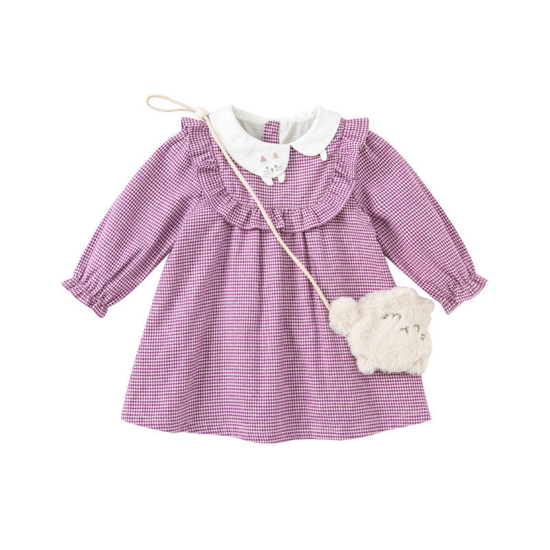 Robe de princesse en coton de style occidental pour filles, automne