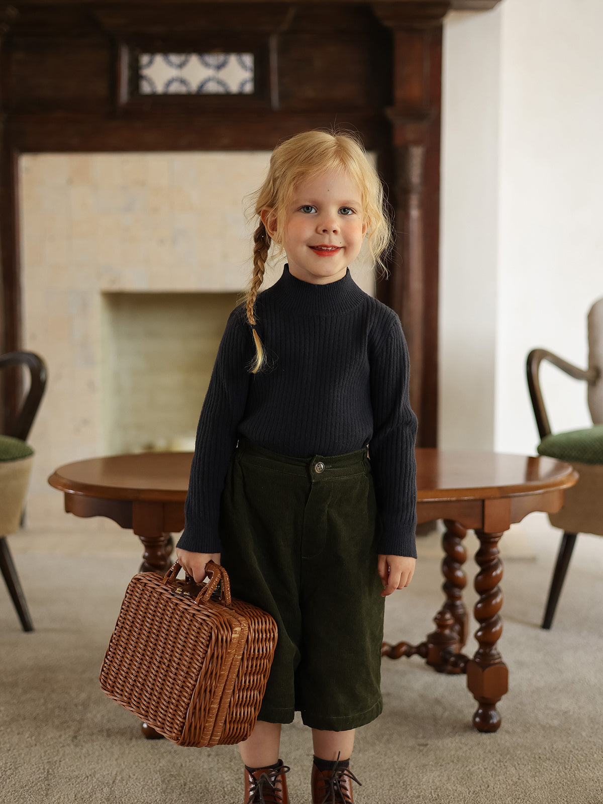 Vêtements pour filles, pull à demi-col roulé pour enfants, mode printemps et automne, tout avec une chemise à Base en tricot tendance