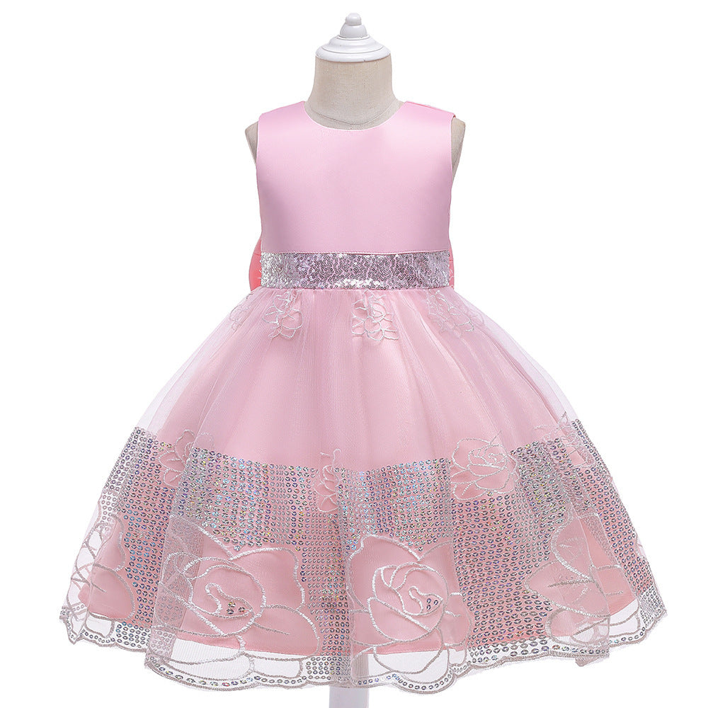 Forged Cloth Children's Dress Skirt School Piano Performance