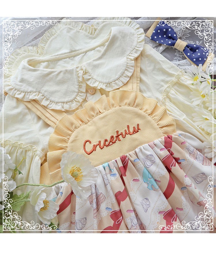 Cute And Sweet Yellow Lolita Cut For Jsk Dress Summer