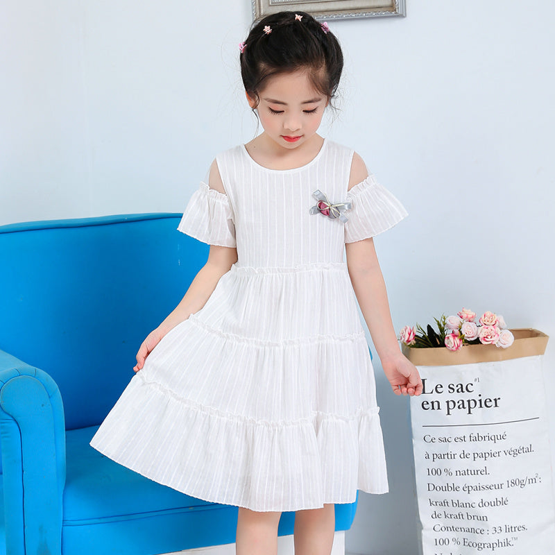 Robe de princesse d'été pour filles, jolie robe de Style coréen et occidental, en pur coton