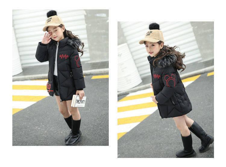 Children's Cotton Clothes Little Girl Thickened Korean Style Cotton-padded Jacket