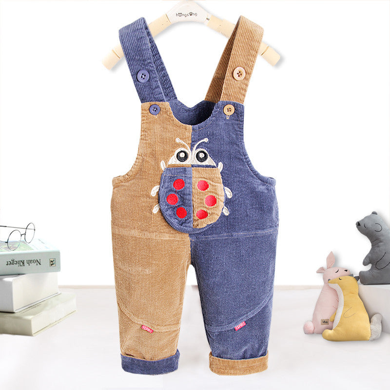 Thicken Plus Velvet Children's Overalls