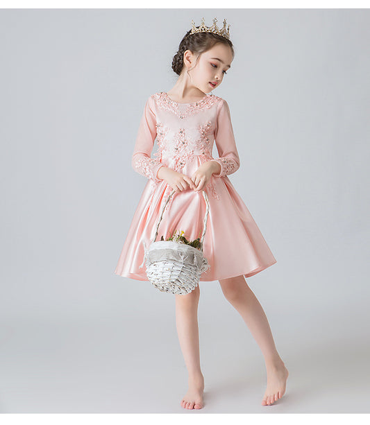 Robe de princesse pour filles, manches longues, automne et hiver