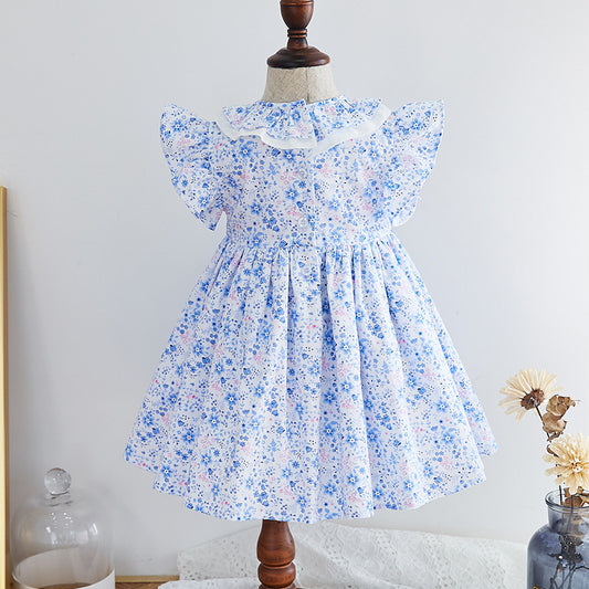 Robe à fleurs coupées pour filles pour enfants