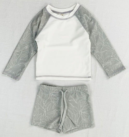 Maillot de bain à manches longues pour enfants, Protection solaire, ensemble maillot de bain pour bébé