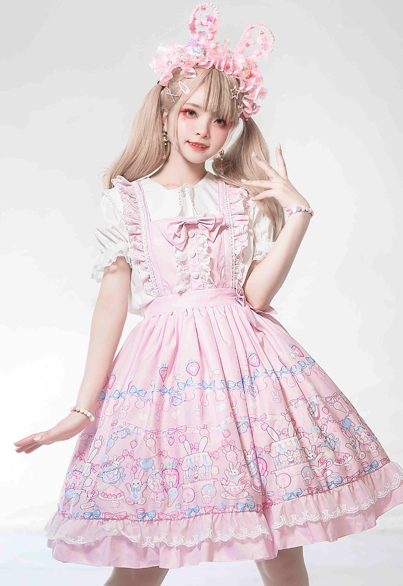 Lolita Suspender Skirt Ice Cream Rabbit Jsk Cute Soft Cute Dress