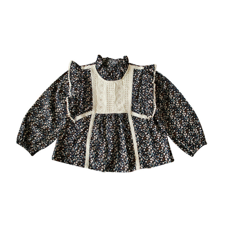 Vêtements Enfants Filles Couture Style Occidental Chemisier Floral