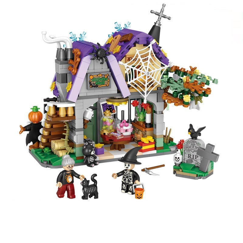 Carriage Happy Halloween Decoration Bricks For Boys Kids Toys Halloween Gift